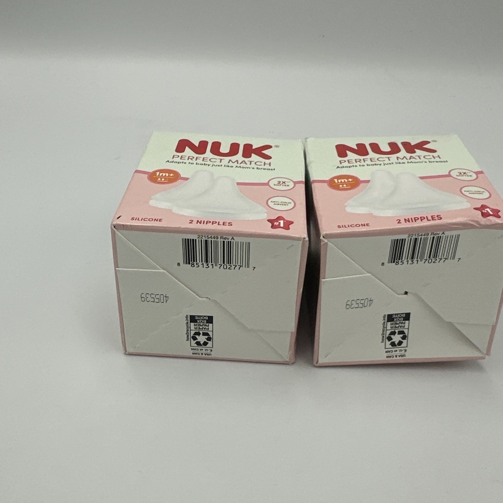 New NUK Perfect Match Bottle Nipples 1m+ 2 Silicone Anti-Colic Airvent - Lot 2 - Picture 6 of 7